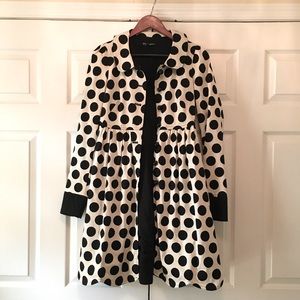 Empire waist polka dot coat